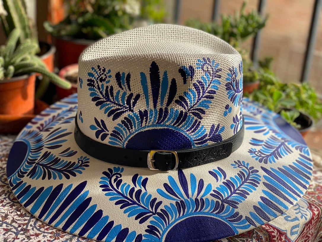 Hand Painted Mexican Art Straw Hat | Unique Designs | Made in Mexico